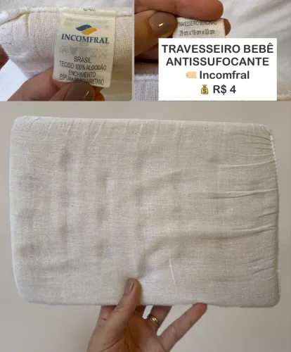 Travesseiro para Bebê Antissufocante INCOMFRAL