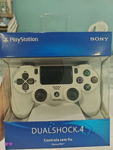 Controle PS4 DualShock 4 Sem Fio (Branco) - Novo na Caixa