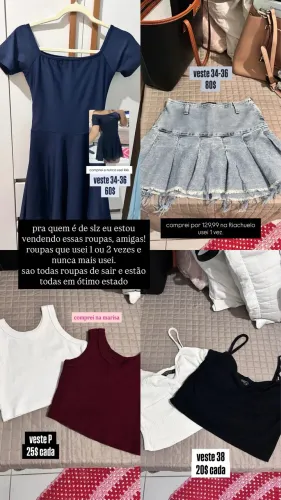 vendo roupas semi novas, algumas nunca usadas!