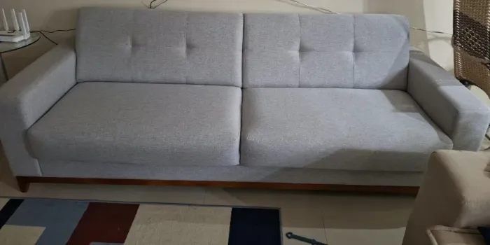 Sofa Herval Cinza 2,20m semi-novo