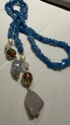 Colar Longo Emerencianas com Pedras Naturais