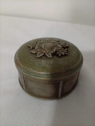 Porta Jóias de Metal Francês em Relevo anos 60