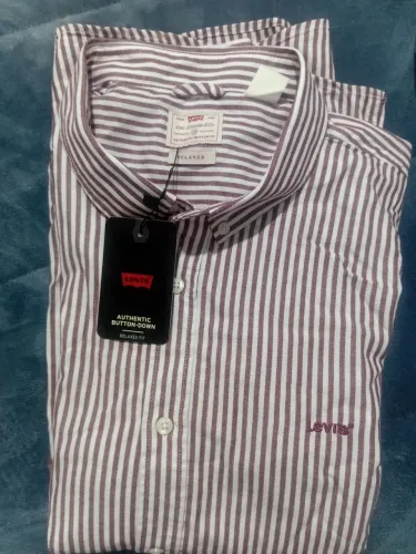 Camisa Levi's® Authentic Button Down Marrom Manga Longa