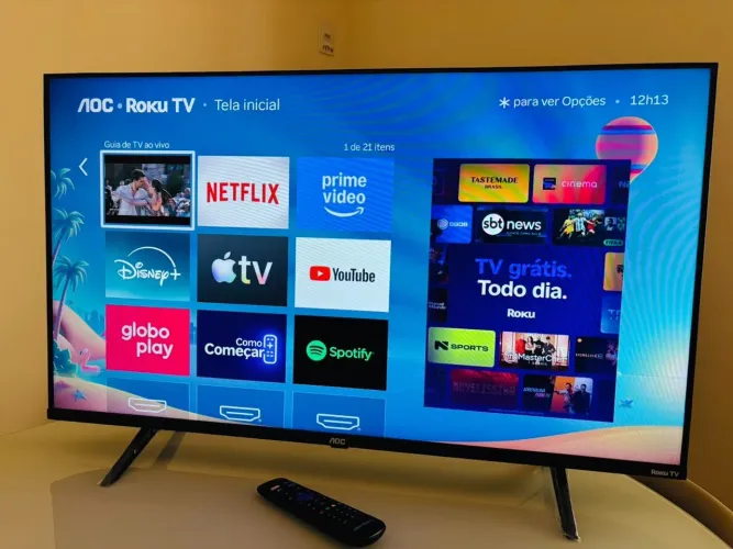 Vendo smart tv Aoc Roku 40 impecável