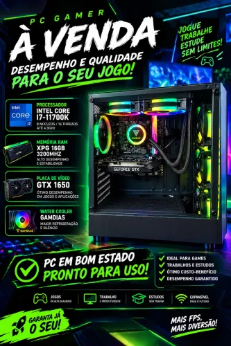 VENDO PC GAMER + MONITOR AOC 24 POLEGADAS 144Hz