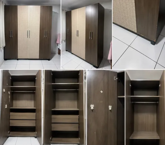 GUARDA-ROUPA GRANDE 6 PORTAS - MUITO ESPAÇOSO