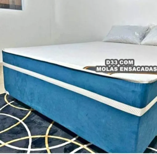 CAMA BOX CASAL MOLAS ENSACADAS + D33