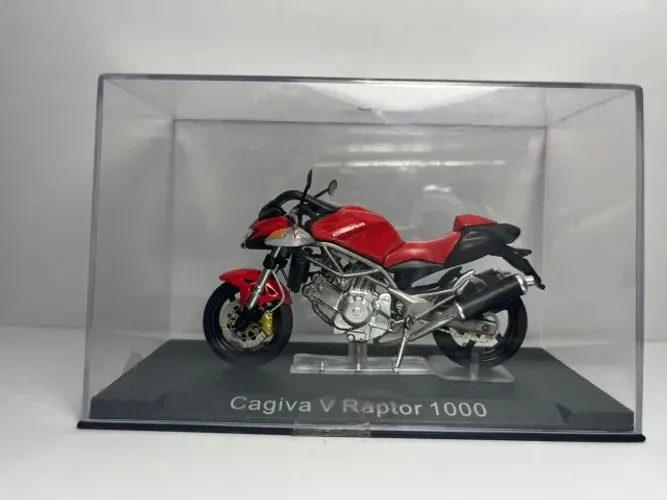 Miniatura Cagiva V Raptor 1000 1:24 Ixo Altaya - Caixa Acrílico