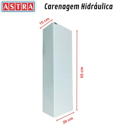 Carenagem Hidráulica para esconder cano 65x20x15cm Astra 3 unidade