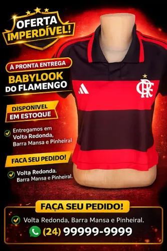 Camisa flamengo babylook