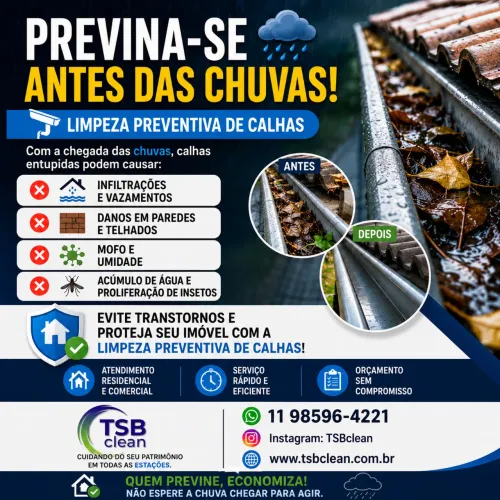 Precisando de limpeza de calhas ou telhado?