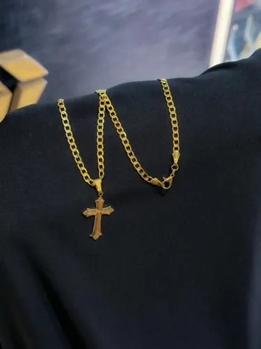 Corrente masculina banhada a ouro 