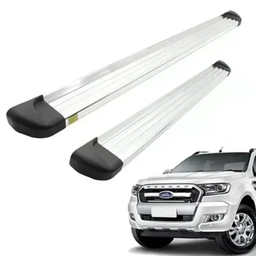 Estribo Ford Ranger Plataforma 2013 à 2021 - Cabine Dupla - Alumínio / Alumínio Track