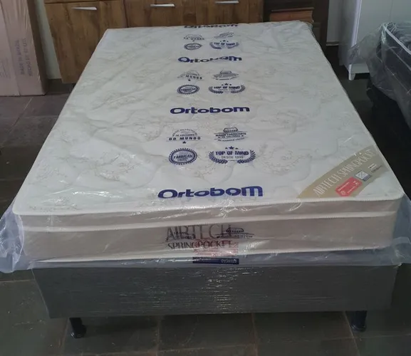 Box de casal de 138x25 mola ensacada ortobom airtech valor 1078,00