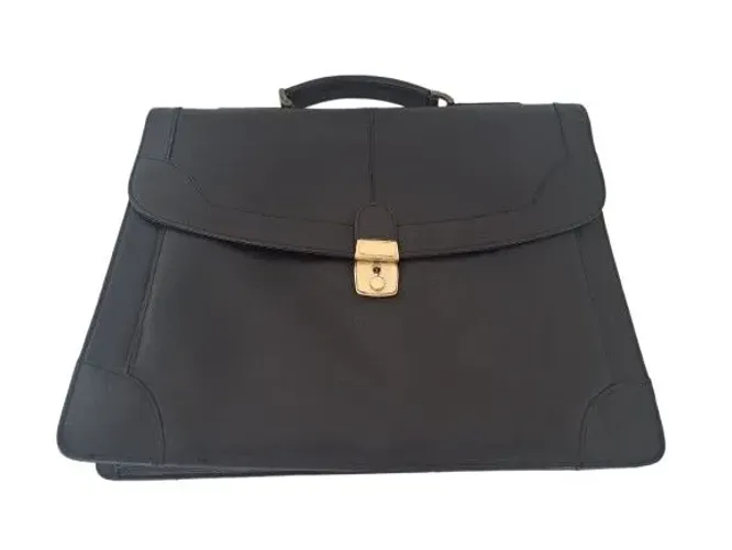Bolsa e Maleta de Couro Preta