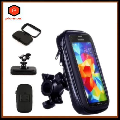 Suporte Capa Porta Celular Guidão Bike Bicicleta Moto Impermeável até 6.3 Pol (z454) 