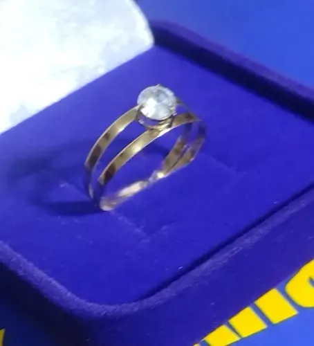 Anel Ouro 18 kilates Casamento Noivado Compromisso 2.20 Gramas Pedra Zircônia Todas as Cor