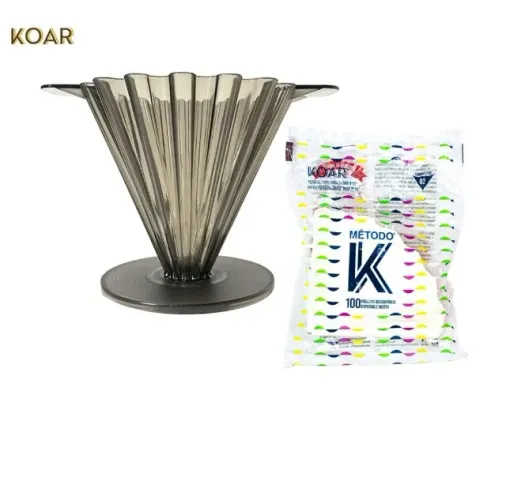 Porta Filtro Koar Acrílico Fumê 100 Filtros de Papel