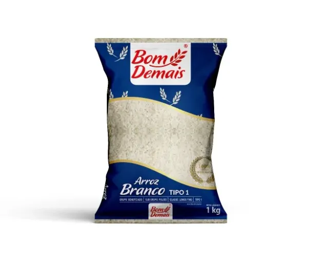 Arroz Branco Tipo 1 Bom Demais - Fardo 10kg