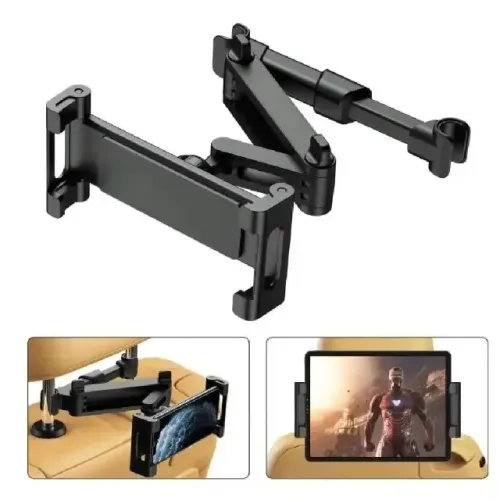 Suporte Veicular Para Encosto Banco Carro Tablet Ipad Celular Preto