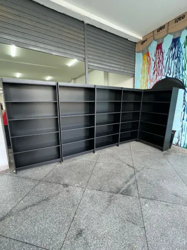 Conjunto de prateleiras para comércio - prateleira adega - loja - mercadinho 