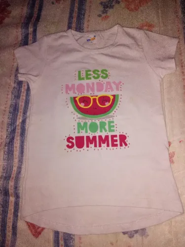 Camiseta Infantil Menina Less Monday More Summer