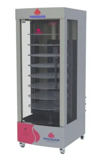 NZ. Máquina de assar carne e frango 8 grelhas giratórias 128kg 