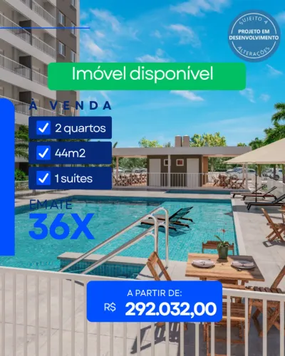 Apartamentos na Região do Antares em condomínio fechado, com elevador e vaga de garagem