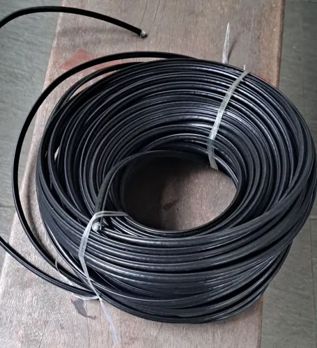 Cabo coaxial Rg6 preto com arame 50m