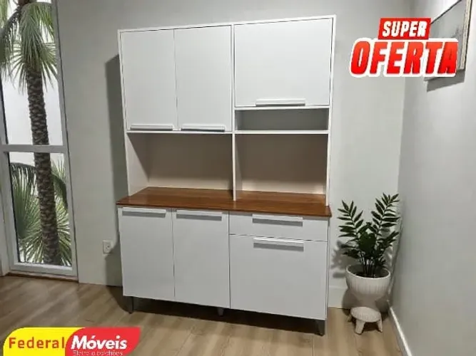 ARMARIO OFF WHITE DE COZINHA 196CM (TEMOS CREDIÁRIO) 
