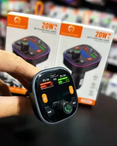 Transmissor FM Bluetooth H'maston CD01 Carregador Veicular 20W PD - Novo