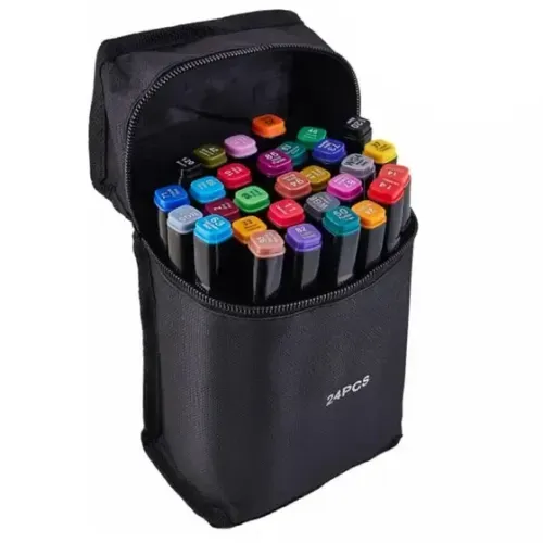 Kit de Canetinhas Artísticas 24 Cores - Perfeito para Colorir