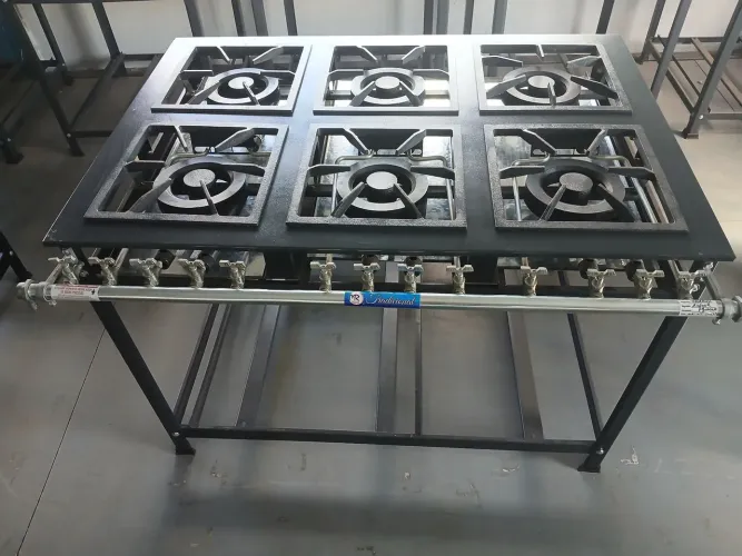 Fogão Industrial 6 Bocas Duplas 30x30 Mr