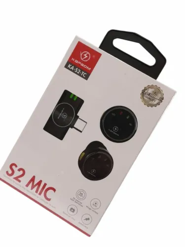 Microfone de Lapela Sem Fio Kapbom KA-S2-TC,IPHONE