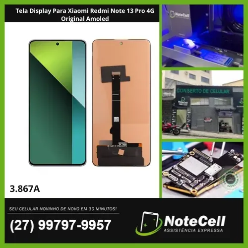 Tela Display Para Xiaomi Redmi Note 13 Pro 4G Original Amoled- Instalação Expressa Em 30m!