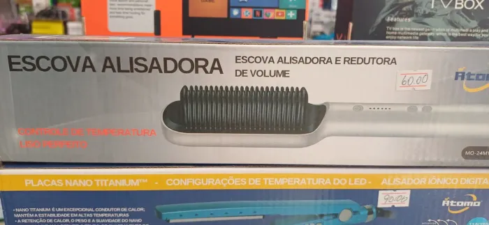 Escova Alisadora e Redutora de Volume