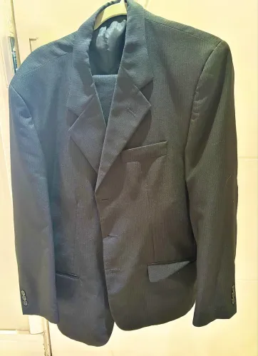 Conjunto terno e calça social risca de giz