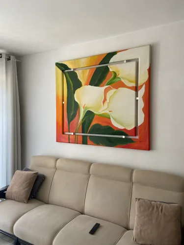 Quadro Flores: copos de leite 