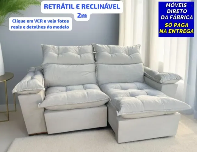 Retrátil e Reclinável Veludo pagamento na entrega 