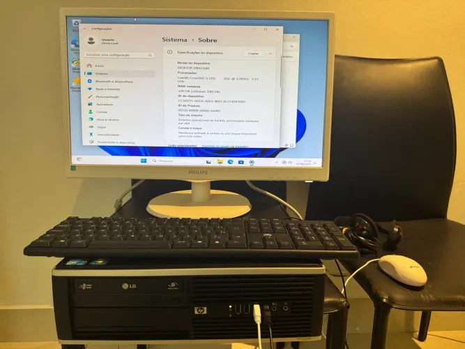 Computador HP Completo com Intel Core i5 e 4GB de RAM