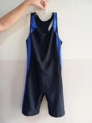 Macacão de Natação/Luta Unissex - Azu e Preto