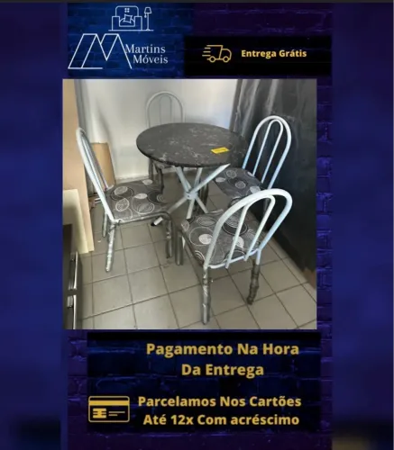 GRANDE PROMOÇÃO* CONJUNTO DE MESA 4 CADEIRAS ENTREGA GRÁTIS ACEITA CARTÃO