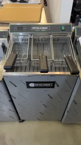 Fritadeira elétrica 3 cestos - pronta entrega 