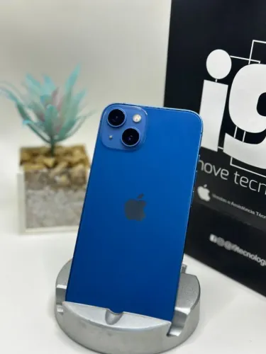 iPhone 13 Azul 128GB 85% saúde da bateria Seminovo 3 meses de garantia