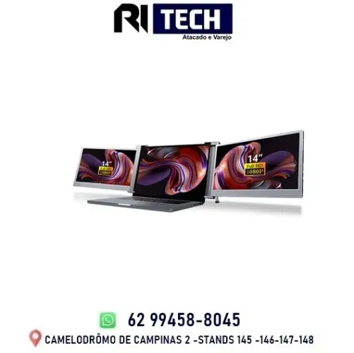 Monitor Duplo Notebook 14'' Extensor Monitor Portátil Full Hd 60hz Lcd