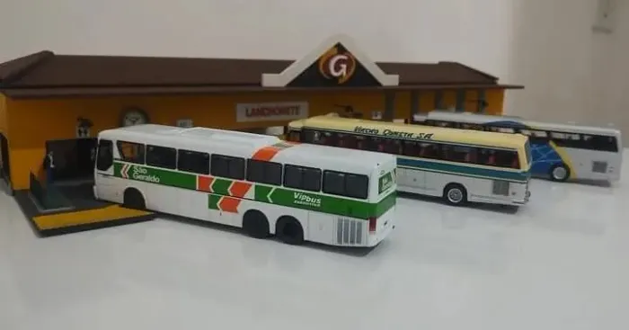 Miniatura parada de ônibus