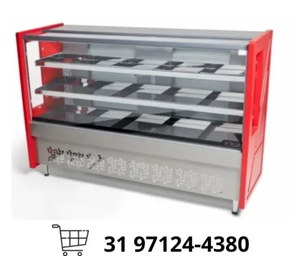 Balcão de Açougue Avícola 1,75m Vermelho Polar