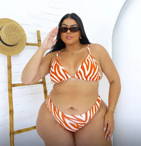 Biquíni PLIS SIZE com estampa animal print 46 ao 54