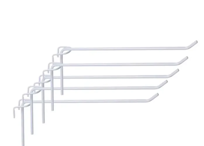 Cabides de Aço Branco para Exposição 15 cm