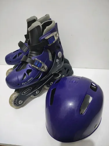 Patins in Line Infantil Fênix AD-01 Azul